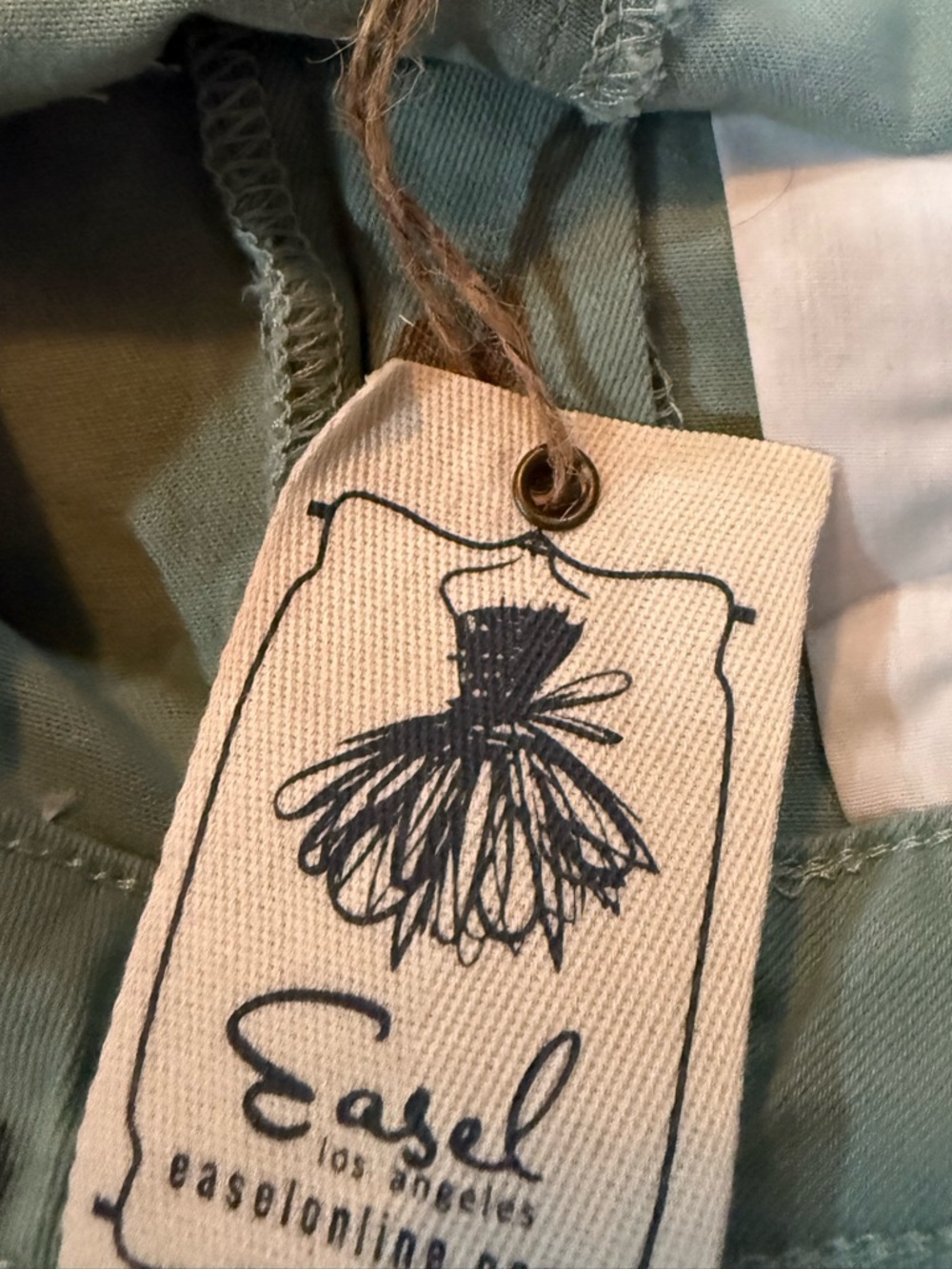 easel Mint Green Floral Wide-Leg Pants with Yellow Blooms - Picture 3 of 6